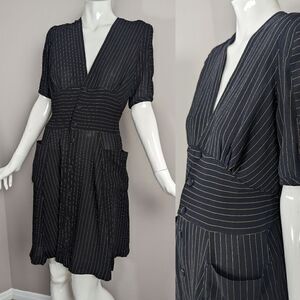 Vintage Jean-Paul Gauthier Pinstriped fully sheer dress, 90s Jean paul gauthier,
